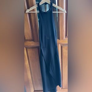 Women’s Black Knee Length Halter Dress, Small